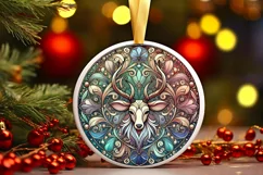 Round Christmas Ornament Sublimation|Clipart Product Image 2