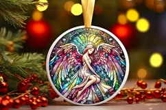 Round Christmas Ornament Sublimation|Clipart Product Image 2