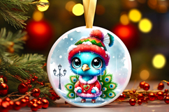 Round Christmass Ornament PNG Product Image 1