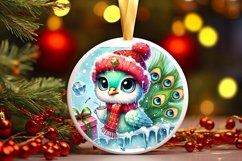 Round Christmas Ornament Sublimation|Clipart Product Image 1