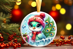 Round Christmass Ornament PNG Product Image 1