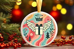Round Christmass Ornament PNG Product Image 1