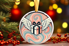 Round Christmass Ornament PNG Product Image 1