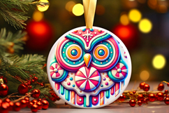 Round Christmass Ornament PNG Product Image 1