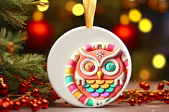 Round Christmass Ornament PNG Product Image 1