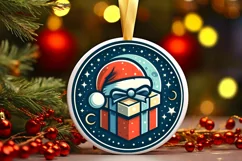 Round Christmas Ornament Sublimation|Clipart Product Image 1
