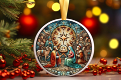 Round Christmass Ornament PNG Product Image 1