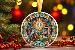 Round Christmass Ornament PNG Product Image 1