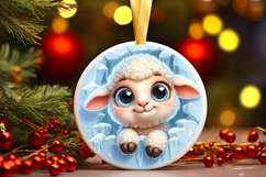 Round Christmass Ornament PNG Product Image 1