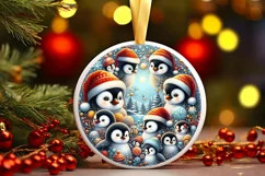 Round Christmas Ornament Sublimation|Clipart Product Image 2