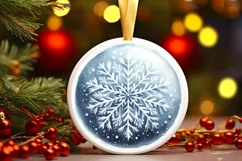 Round Christmas Ornament Sublimation|Clipart Product Image 3