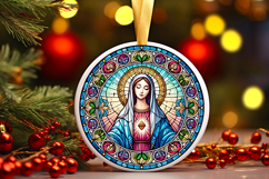 Round Christmass Ornament PNG Product Image 1