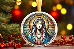Round Christmass Ornament PNG Product Image 1