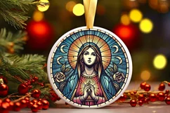 Round Christmas Ornament Sublimation|Clipart Product Image 2
