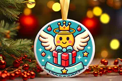 Round Christmass Ornament PNG Product Image 1