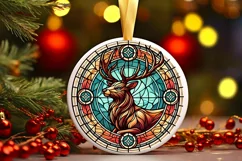 Round Christmas Ornament Sublimation|Clipart Product Image 2