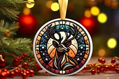 Round Christmas Ornament Sublimation|Clipart Product Image 2