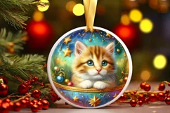 Round Christmas Ornament Sublimation|Clipart Product Image 1