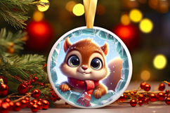 Round Christmass Ornament PNG Product Image 1