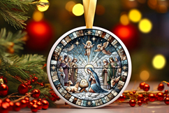 Round Christmass Ornament PNG Product Image 1