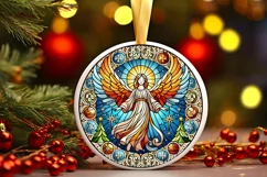 Round Christmas Ornament Sublimation|Clipart Product Image 2