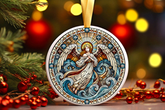 Round Christmass Ornament PNG Product Image 1