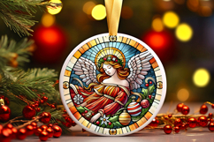 Round Christmass Ornament PNG Product Image 1