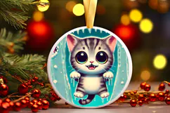 Round Christmass Ornament PNG Product Image 1
