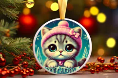 Round Christmass Ornament PNG Product Image 1