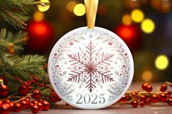 Round Christmas Ornament Sublimation|Clipart Product Image 1