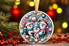 Round Christmas Ornament Sublimation|Clipart Product Image 1