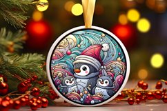 Round Christmas Ornament Sublimation|Clipart Product Image 1