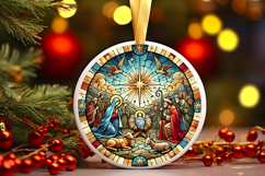 Round Christmass Ornament PNG Product Image 1