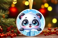 Round Christmas Ornament Sublimation|Clipart Product Image 1