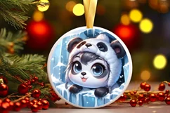 Round Christmas Ornament Sublimation|Clipart Product Image 2