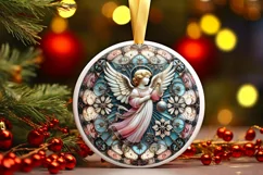 Round Christmas Ornament Sublimation|Clipart Product Image 2