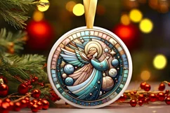 Round Christmas Ornament Sublimation|Clipart Product Image 2