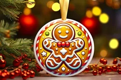Round Christmas Ornament Sublimation|Clipart Product Image 2