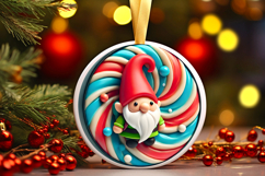 Round Christmass Ornament PNG Product Image 1