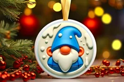Round Christmas Ornament Sublimation|Clipart Product Image 2