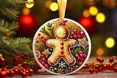 Round Christmass Ornament PNG Product Image 1