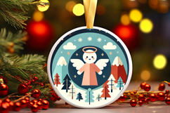 Round Christmass Ornament PNG Product Image 1