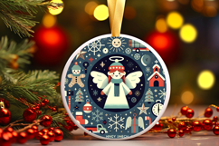 Round Christmass Ornament PNG Product Image 1