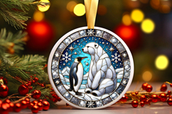 Round Christmass Ornament PNG Product Image 1