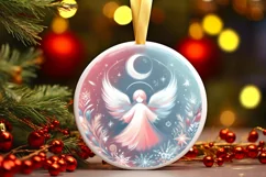 Round Christmas Ornament Sublimation|Clipart Product Image 2
