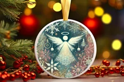 Round Christmas Ornament Sublimation|Clipart Product Image 2