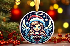 Round Christmas Ornament Sublimation|Clipart Product Image 1