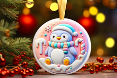 Round Christmass Ornament PNG Product Image 1