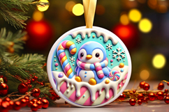 Round Christmass Ornament PNG Product Image 1