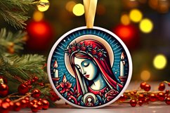 Round Christmas Ornament Sublimation|Clipart Product Image 1